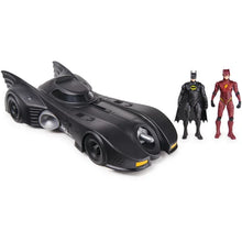 The Flash with Batman and Batmobile