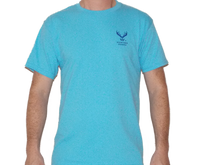 Men's Aquatic Blue Fishback Short Sleeve T-Shirt