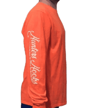 Men's Orange Deer Skull Long Sleeve T-Shirt