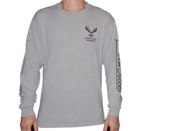 Men's Gray Fishback Long Sleeve T-Shirt