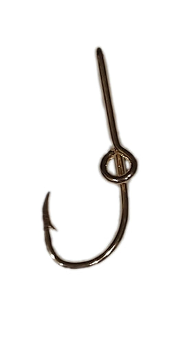 Gold Fishing Hook Hat Clip