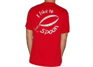 Men's Red 'I Like to Spoon' Short Sleeve T-Shirt