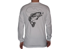 Load image into Gallery viewer, Men&#39;s White Fishback Long Sleeve T-Shirt