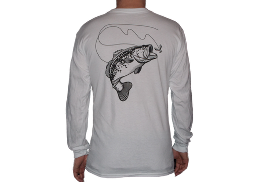 Men's White Fishback Long Sleeve T-Shirt