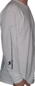 Men's White Fishback Long Sleeve T-Shirt